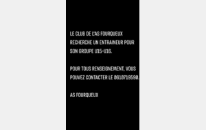 Annonce recherche entraineur 