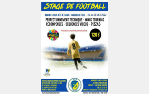 Stage de foot d'octobre