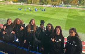 Nos féminines en visite à Clairefontaine