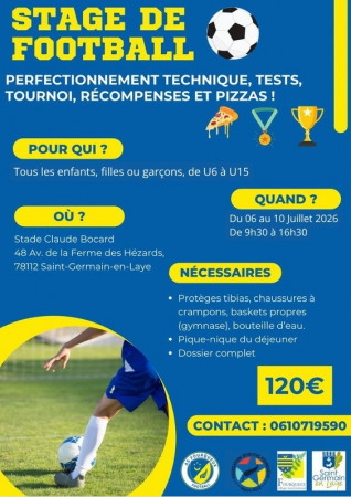 Stage football : Juillet 2026